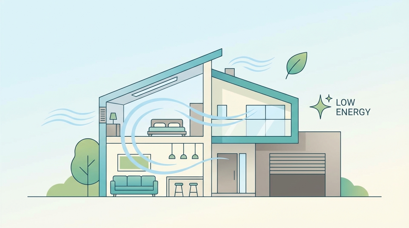 Air conditioning efficiency tips illustration
